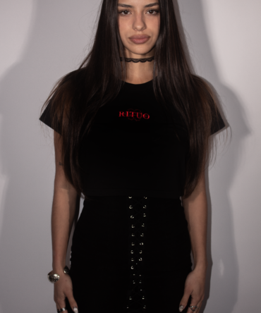 Basic black crop top RITUO
