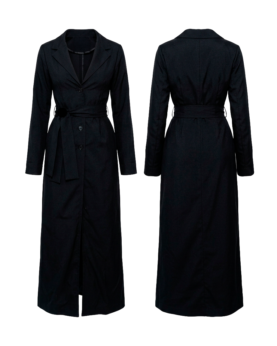 Agent Black Trench Coat - Image 4