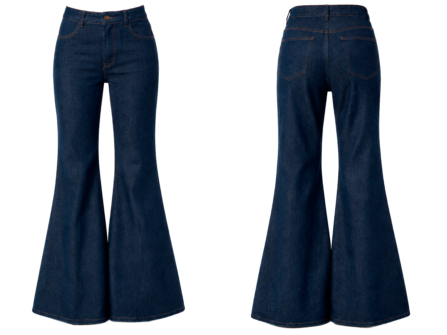 Disco Denim Flare Pants - Image 4