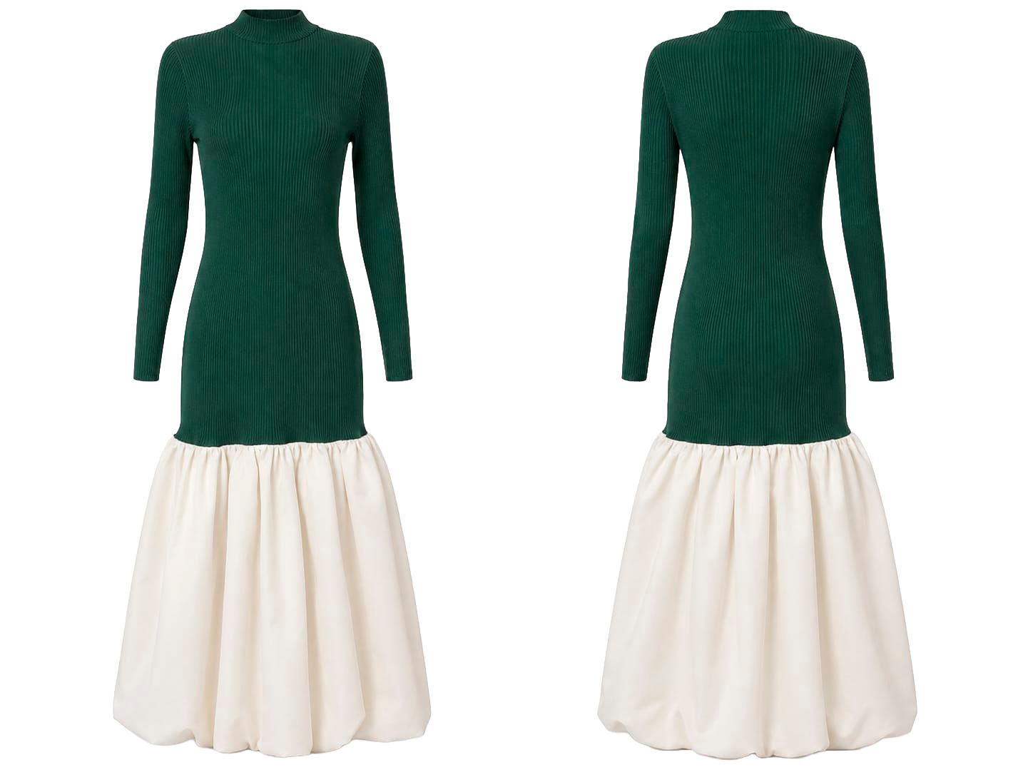 Emerald Bubble-Tail Maxi Dress - Image 4