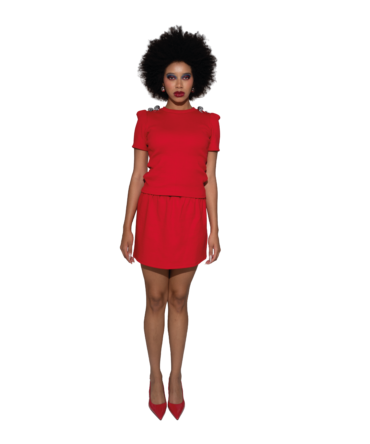 The Classic Red Mini Skirt