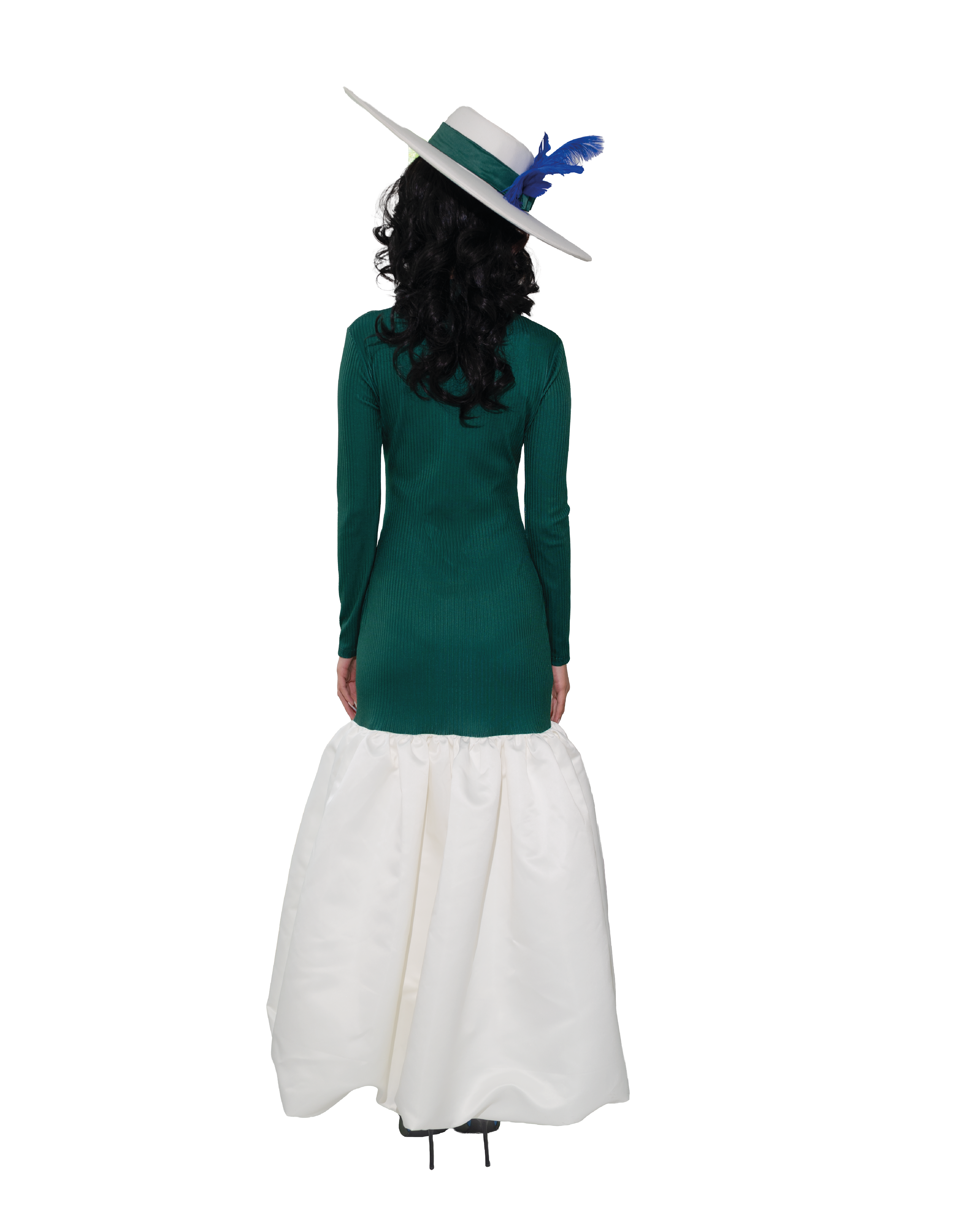 Emerald Bubble-Tail Maxi Dress - Image 3
