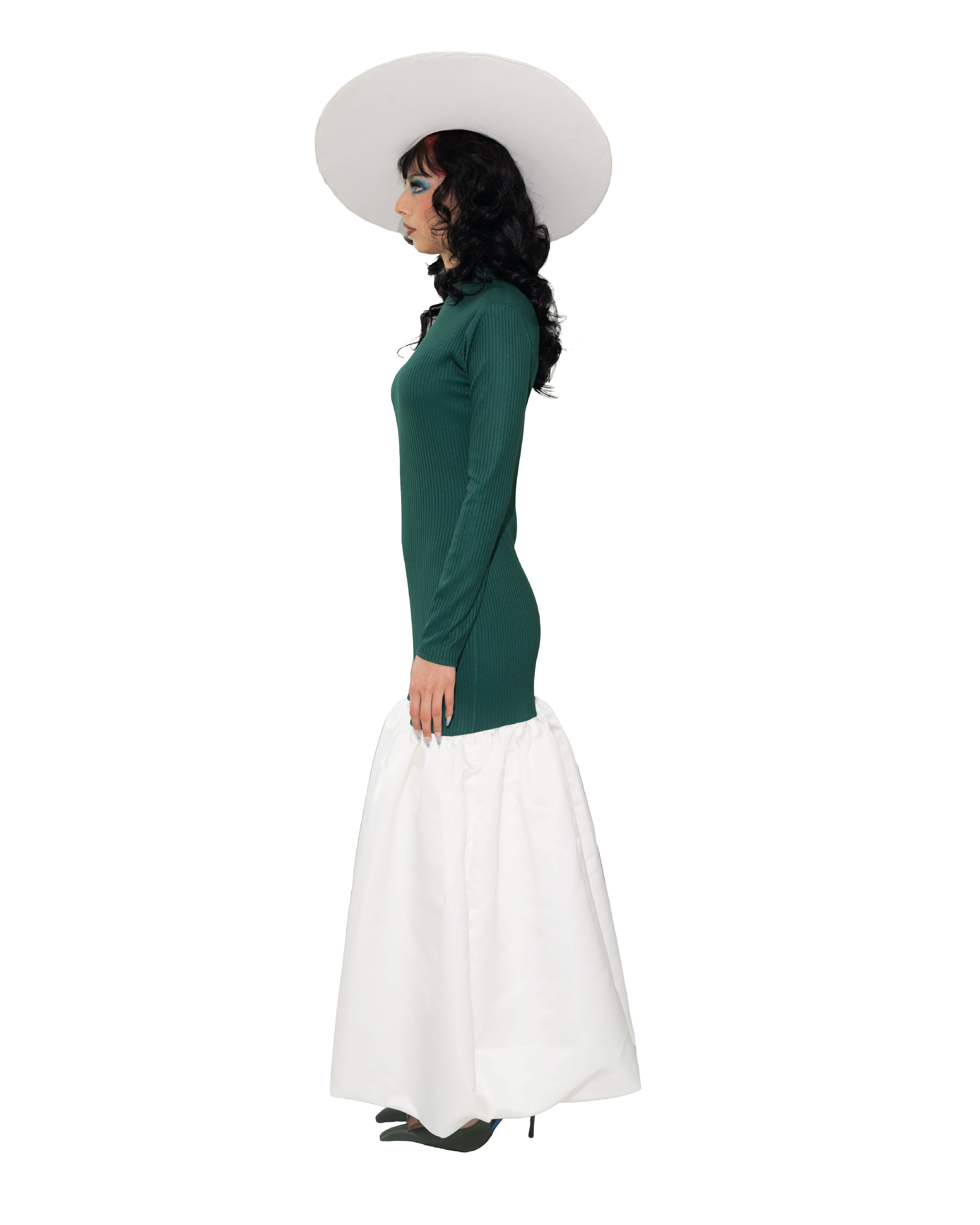 Emerald Bubble-Tail Maxi Dress - Image 2
