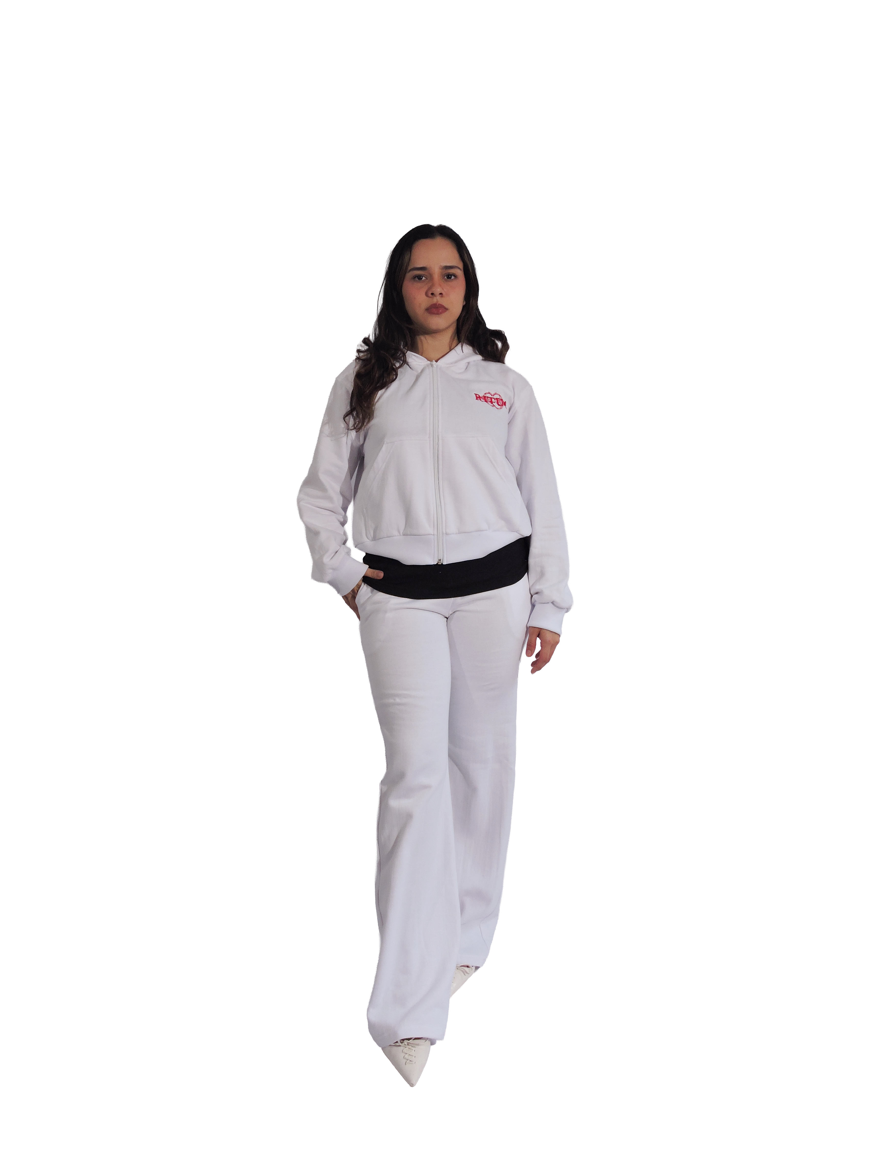 Basic White Stitched Flare Pant – Women